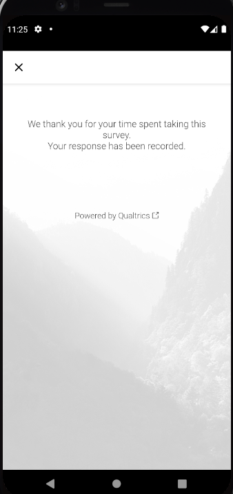 End Of Survey Message